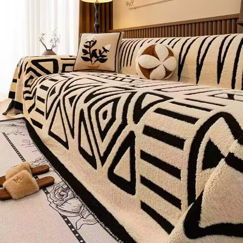 Washer Toss Set - Polar Fleece Plush Sofa Cover Cloth