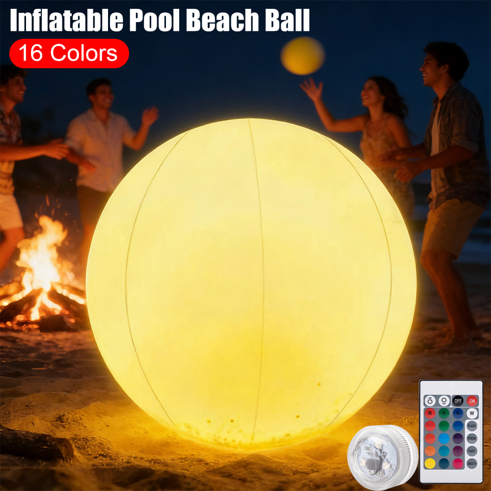 Games Garden Party - Inflatable Pool Beach Ball Luminous LED