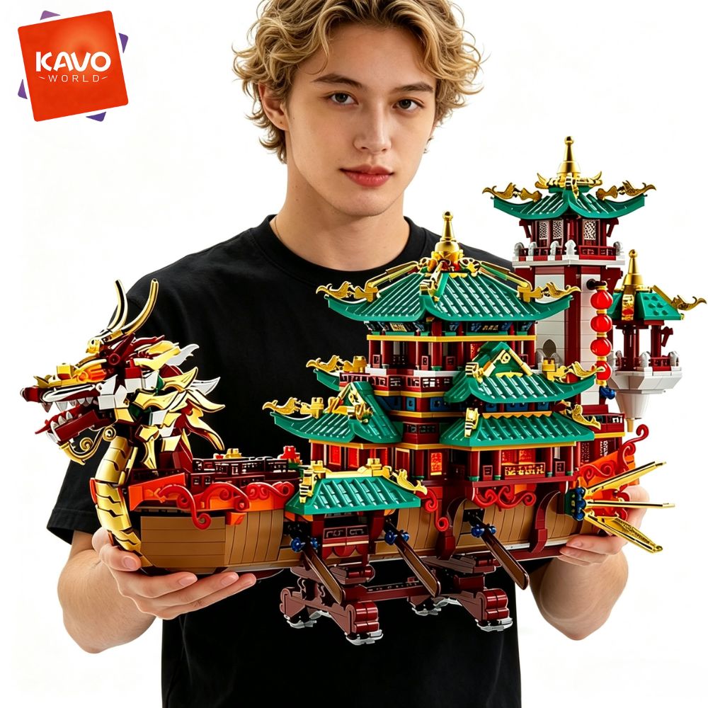 Party Games Meaning - KAVOWORLD 2453pcs Dragon Boat Building Blocks
