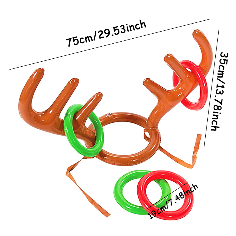 1set Inflatable Reindeer Antle - Party Games No Supplies ulasan dan harga
