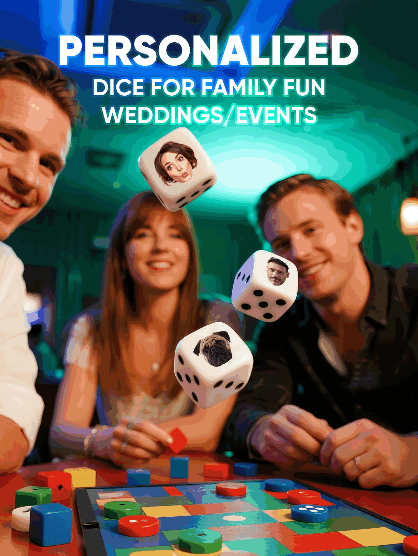 Custom Face Dice Personalized  - Party Games Groups ulasan dan harga