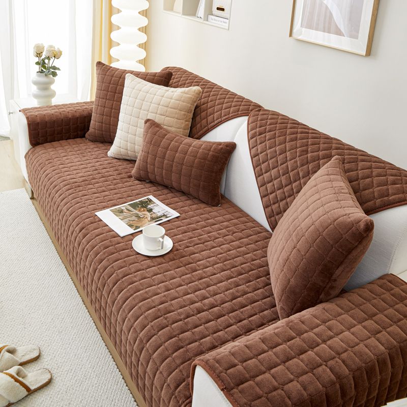 Plush Plaid Sofa Cushion Non-S - Washer Toss Set ulasan dan harga