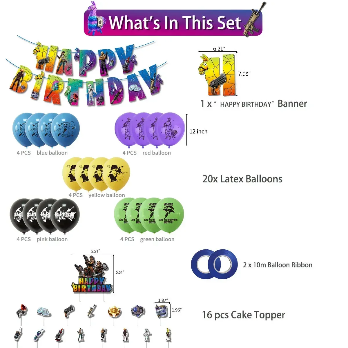 Hot Game Fortnite Theme DIY Ba - Party Games No Supplies ulasan dan harga