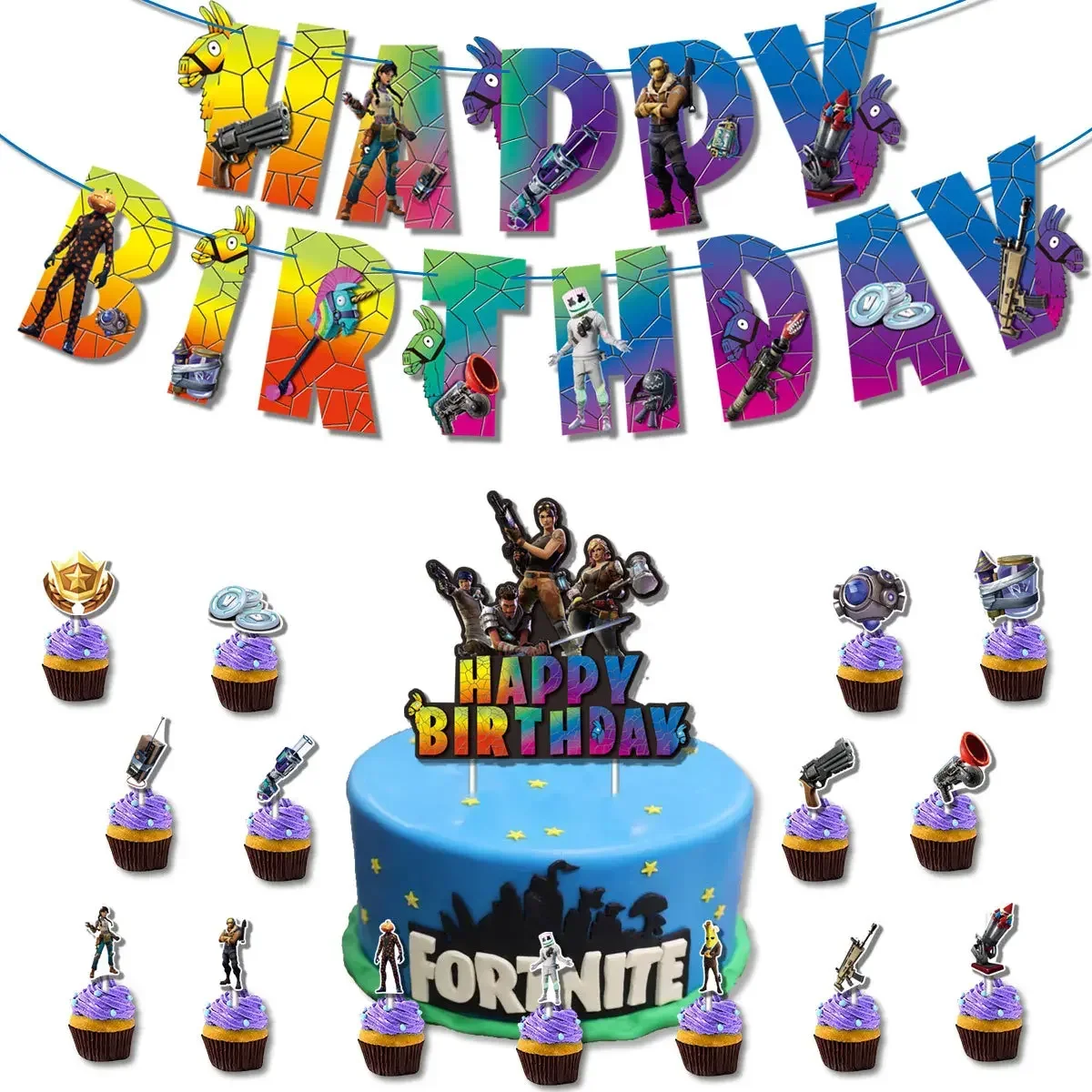 Hot Game Fortnite Theme DIY Ba - Party Games No Supplies ulasan dan harga