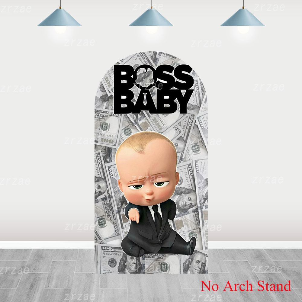 Boss Baby Arch Cover Backdrop  - Party Games Baby Shower ulasan dan harga