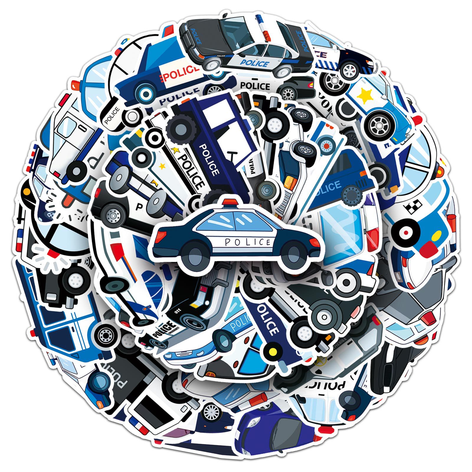50Pcs Cartoon Police Car Theme - Party Games Baby Shower ulasan dan harga