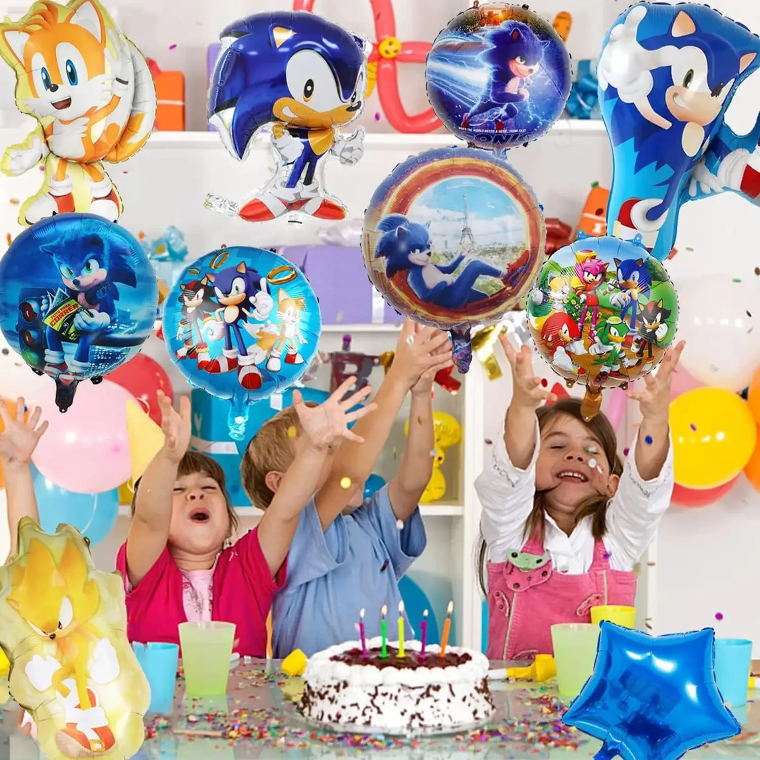 Cartoon Blue Flashing the Hedg - Party Games No Supplies ulasan dan harga