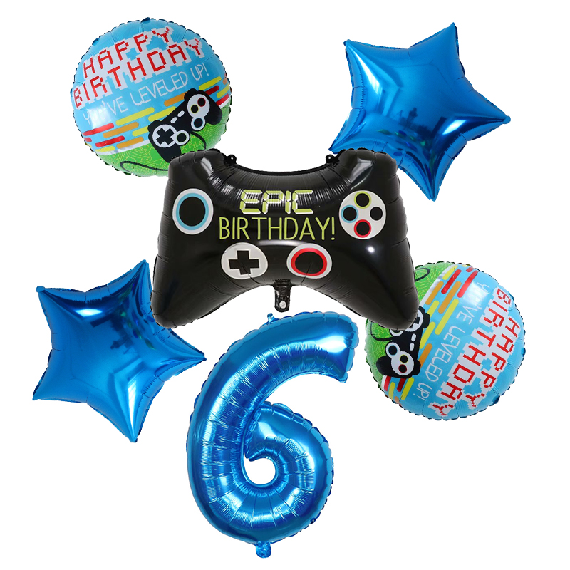 6pcs Gamepad Boy Game Foil Hel - Party Games Baby Shower ulasan dan harga