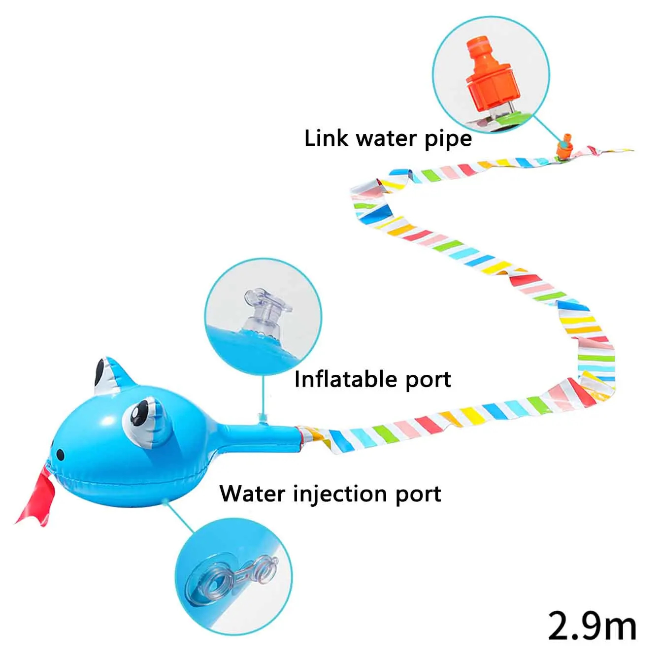 Inflatable Water Spray Snake T - Games Garden Party ulasan dan harga