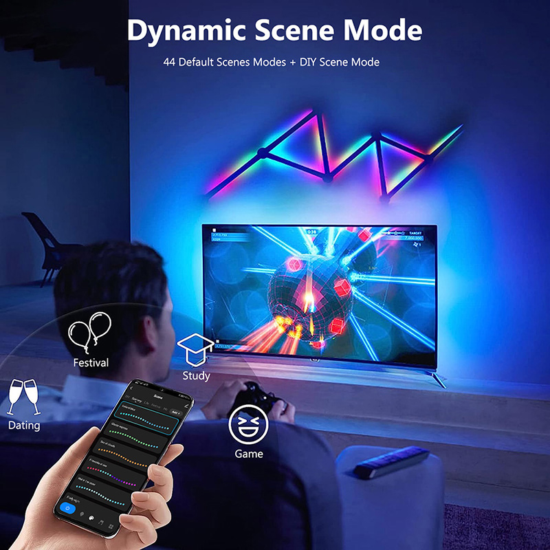 Smart RGB Wall Lamp, Bluetooth - Party Games Groups ulasan dan harga