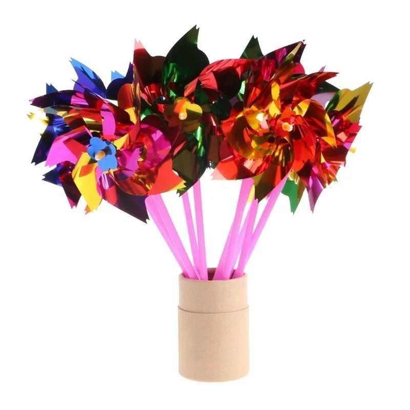 6Pcs Plastic Windmill Pinwheel - Games Garden Party ulasan dan harga