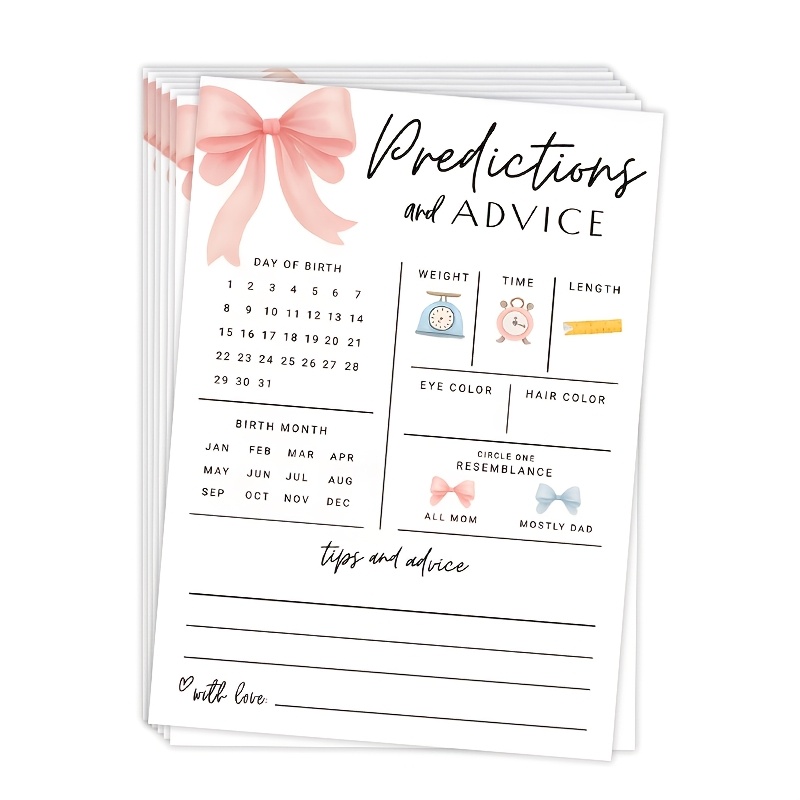 20PCS Baby Prediction and Sugg - Party Games Baby Shower ulasan dan harga