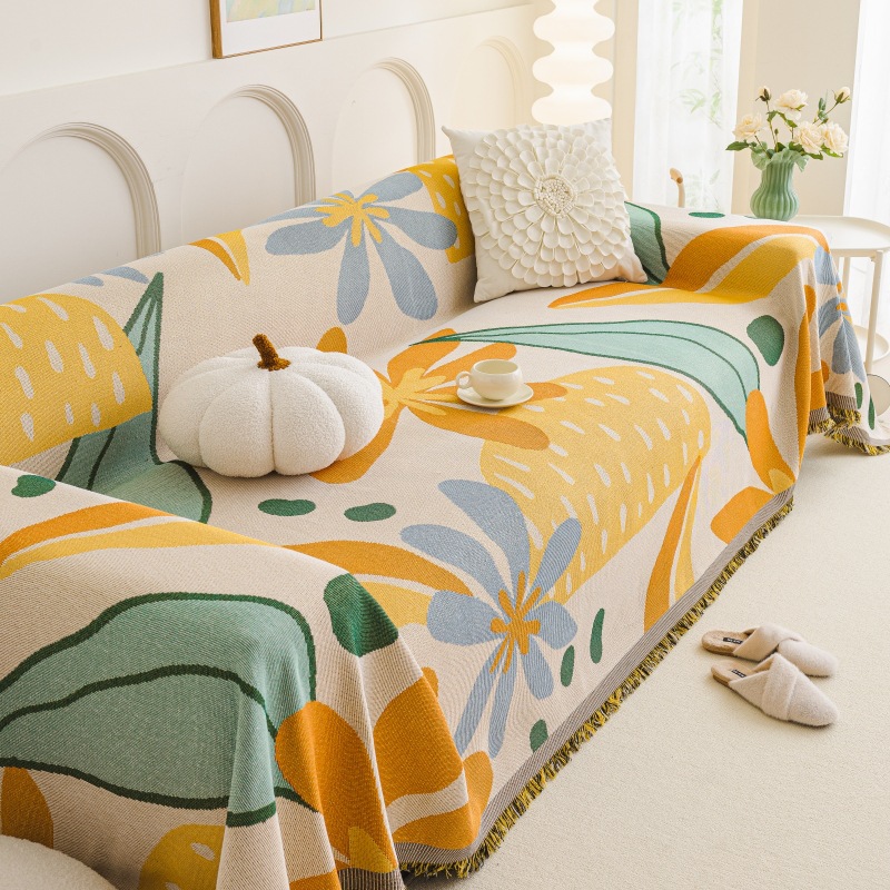 1pc Sofa Blanket with Tassels  - Washer Toss Set ulasan dan harga