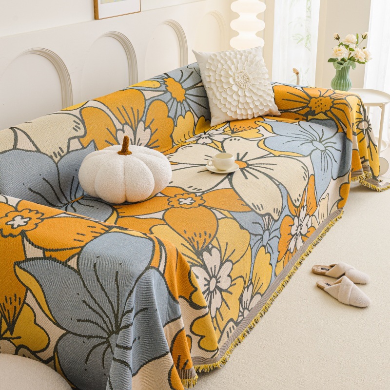 1pc Sofa Blanket with Tassels  - Washer Toss Set ulasan dan harga