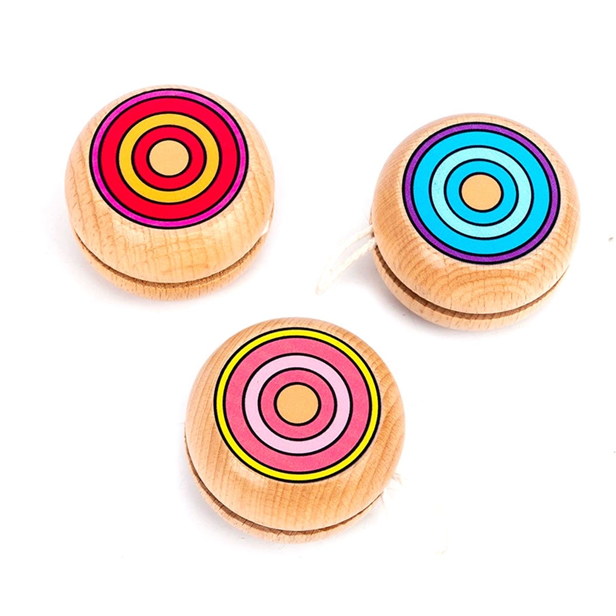 2pcs Wooden Circular Yo-Yo Bal - Party Games Physical ulasan dan harga