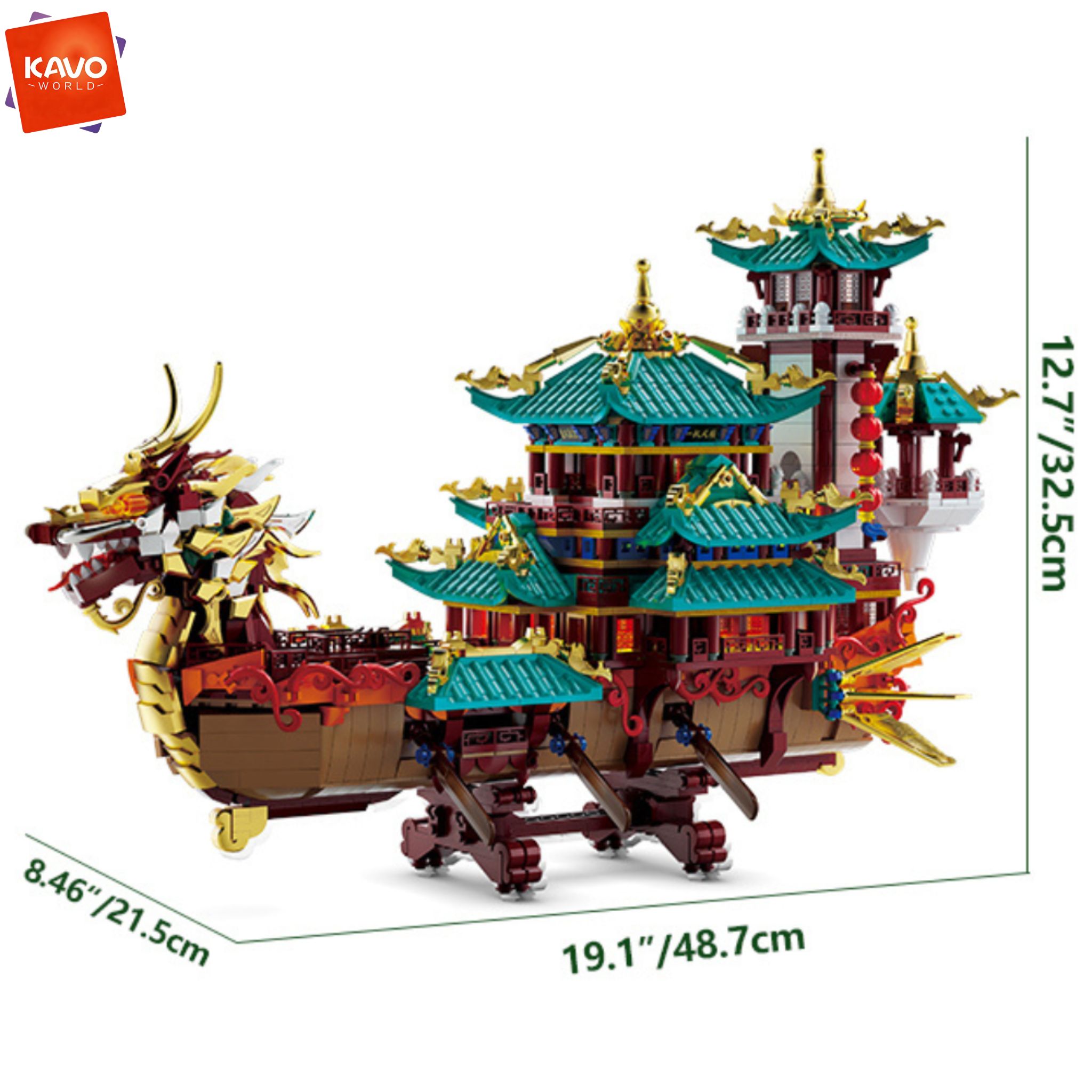 KAVOWORLD 2453pcs Dragon Boat  - Party Games Meaning ulasan dan harga