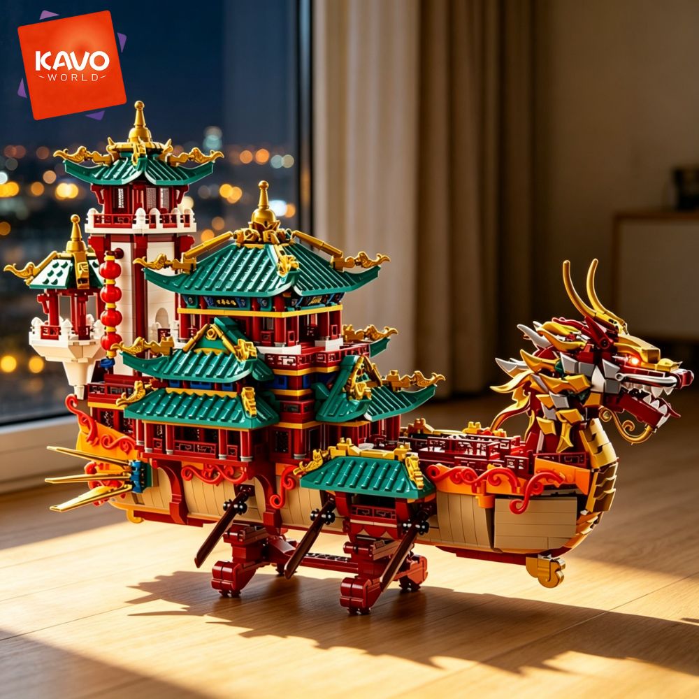 KAVOWORLD 2453pcs Dragon Boat  - Party Games Meaning ulasan dan harga