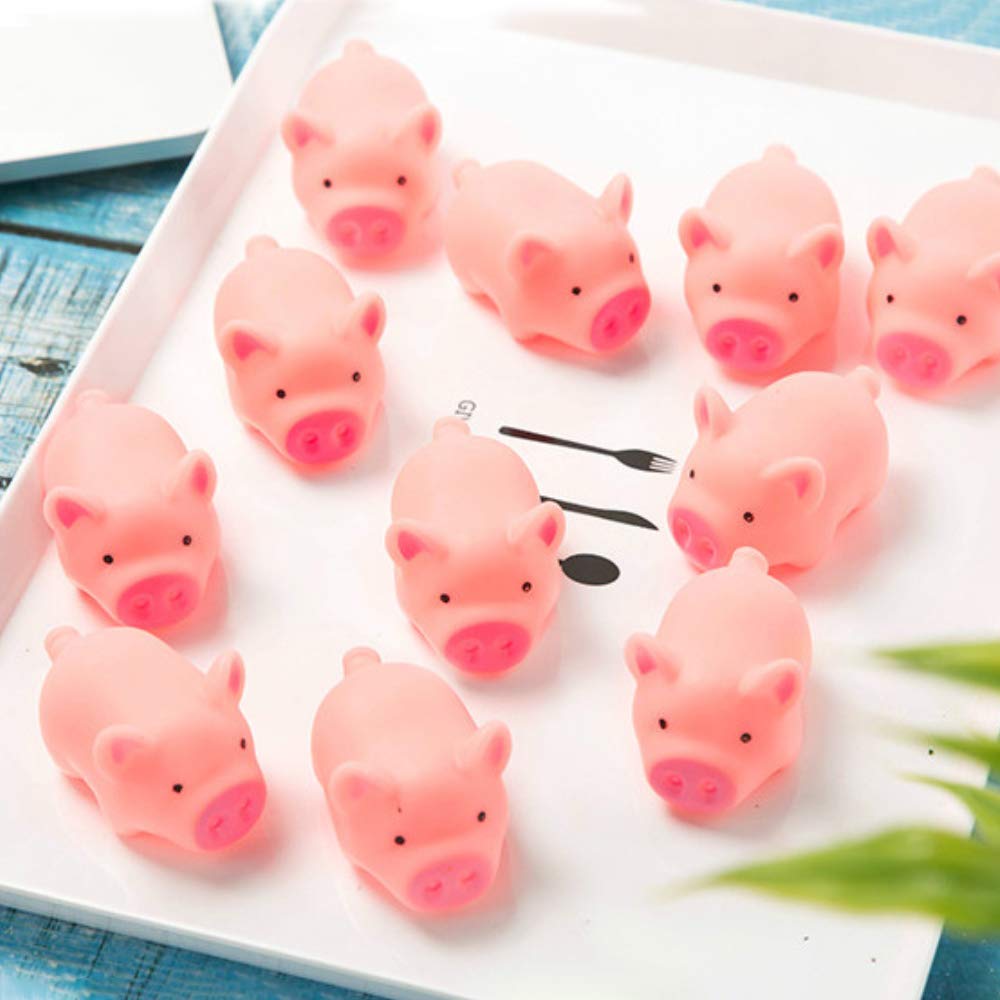 10pcs Mini Rubber Pig Baby Bat - Party Games Baby Shower ulasan dan harga
