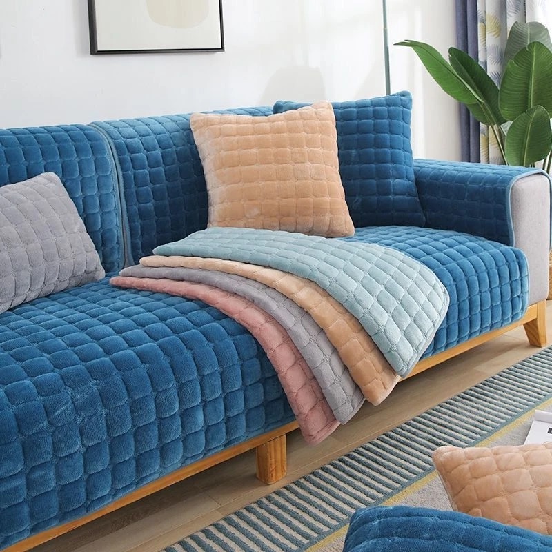 Velvet Sofa Cover Universal Pl - Washer Toss Set ulasan dan harga