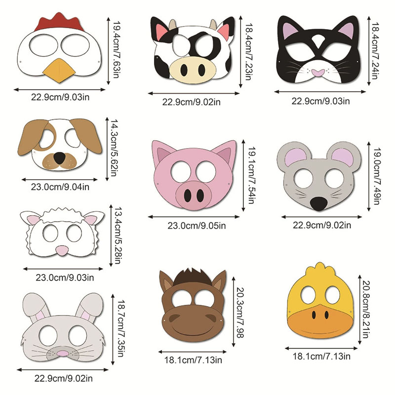 10PCS Farm Theme Cartoon Anima - Party Games No Supplies ulasan dan harga