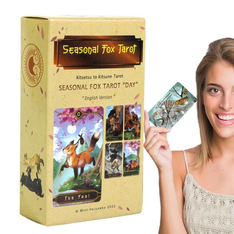 78pcs Tarot Cards Seasonal Fox - Party Games Meaning ulasan dan harga