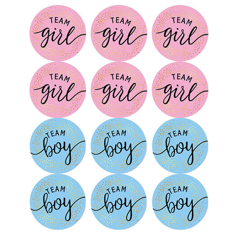 60Pcs Gender Reveal Stickers f - Party Games Baby Shower ulasan dan harga