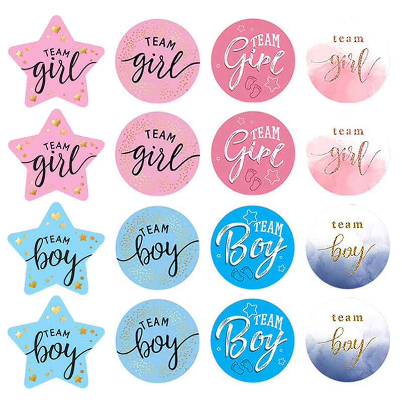60Pcs Gender Reveal Stickers f - Party Games Baby Shower ulasan dan harga